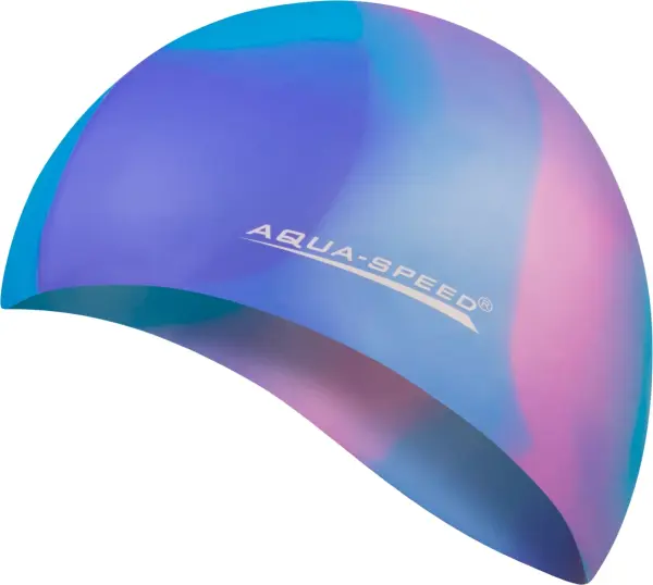 Шапочка для плавання Aqua Speed BUNT блакитно-фіолетово-рожева 113-43