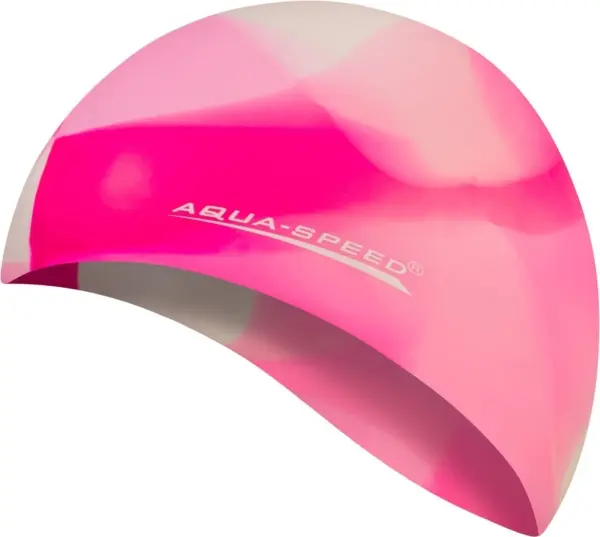 Шапочка для плавання Aqua Speed BUNT світло-рожево-біло-рожева 113-95