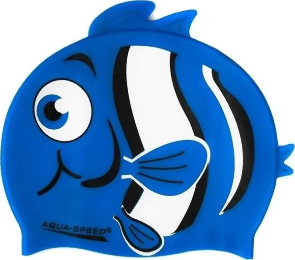 Шапочка для плавання дитяча Aqua Speed ZOO NEMO синьо-біла 115-10-nemo