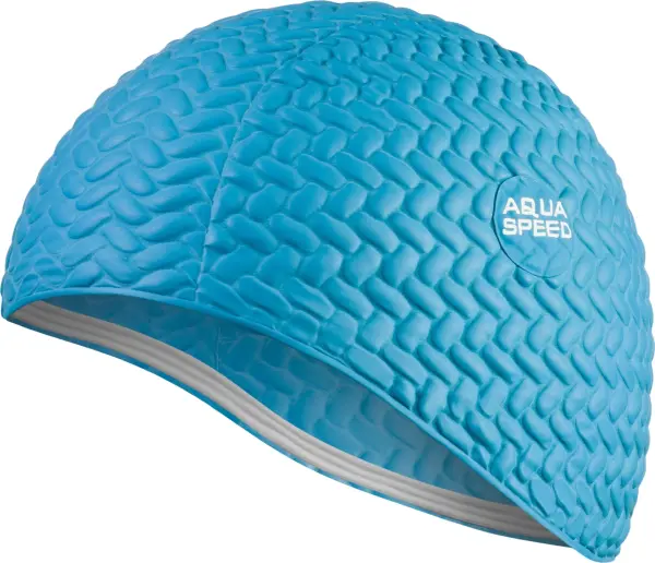 Шапочка для плавання жіноча Aqua Speed BOMBASTIC TIC-TAC блакитна 117-01