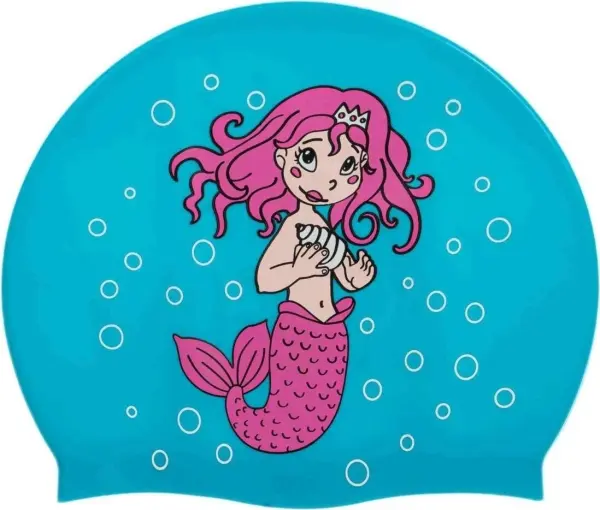 Шапочка для плавания детская Aqua Speed KIDDIE MERMAID голубо-розовая 142-Mermaid