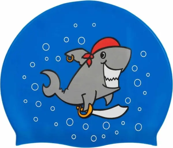 Шапочка для плавання дитяча Aqua Speed KIDDIE SHARK синьо-сіра 142-Shark