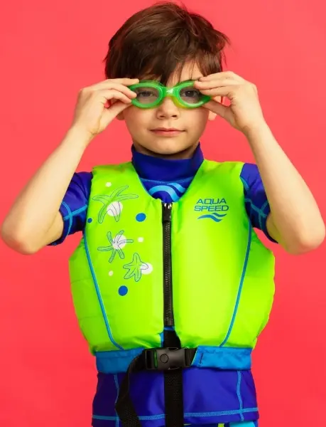 Жилет для плавання дитячий Aqua Speed SWIM STAR салатово-блакитний 627-03