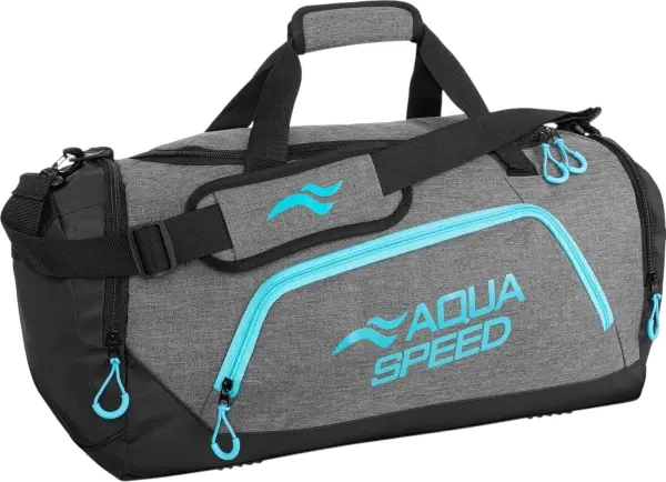 Сумка спортивна Aqua Speed DUFFEL BAG L 43L сіро-блакитно-чорна 141-34
