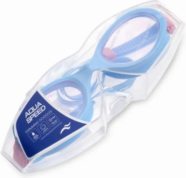 Очки для плавания Aqua Speed X-PRO голубо-светло-розовые 087-02