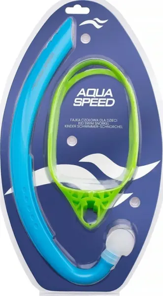 Дихальна трубка для плавання дитяча Aqua Speed ​​JUNO JUNIOR блакитно-салатова 734-02