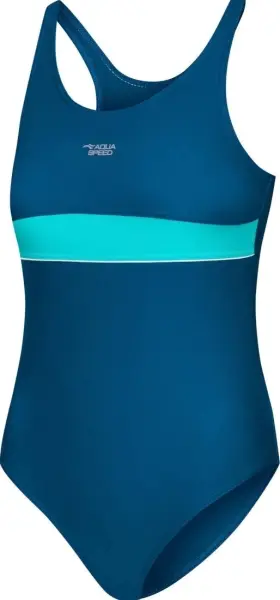 Купальник слитный детский Aqua Speed EMILY темно-бирюзово-бирюзовый 367-28