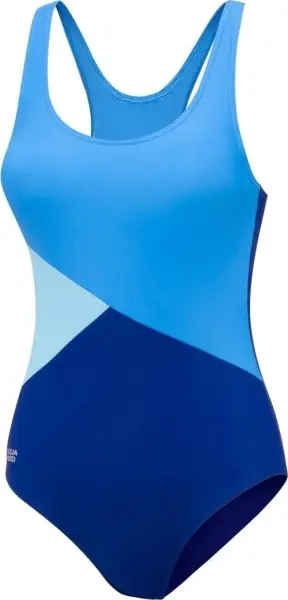 Купальник слитный женский Aqua Speed BELLA голубо-бирюзово-темно-синий 625-442