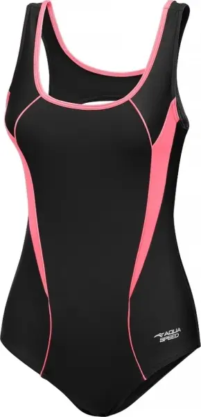 Купальник слитный женский Aqua Speed KATE антрацитово-коралловый 413-34