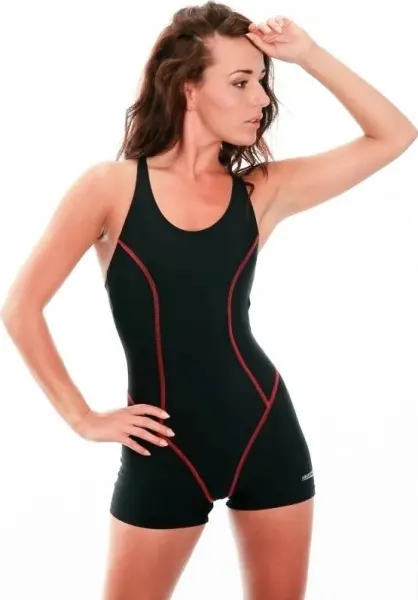 Купальник слитный женский Aqua Speed RITA черно-красный 362-16