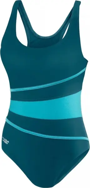 Купальник слитный женский Aqua Speed STELLA LADY темно-зелено-бирюзовый 299-08