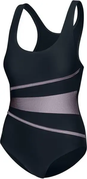 Купальник злитий жіночий Aqua Speed ​​STELLA LADY чорно-сірий 299-15