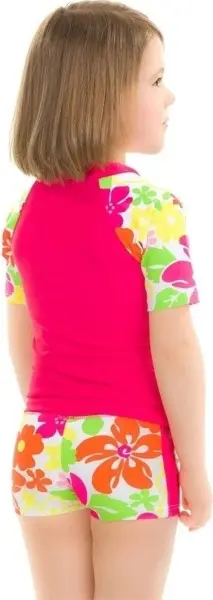 Футболка для плавання дитяча Aqua Speed ​​T-SHIRT FLOWER рожево-біла 374