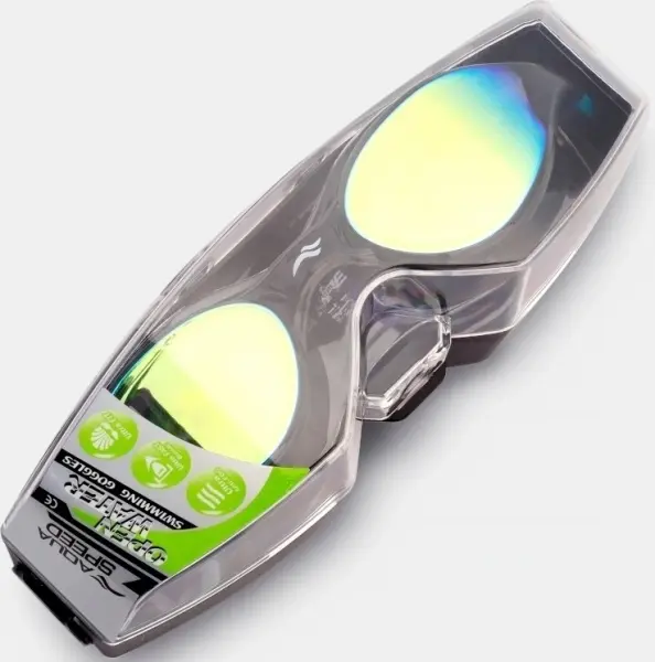 Очки для плавания Aqua Speed VORTEX MIRROR черно-голубые 229-07