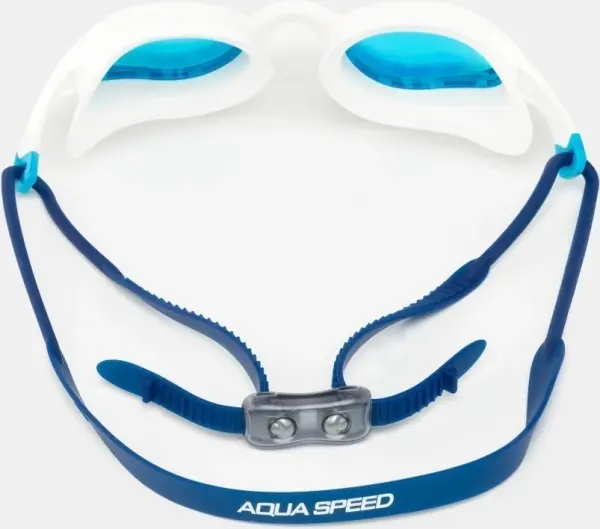 Окуляри для плавання з чохлом Aqua Speed ​​VORTEX MIRROR+CASE біло-блакитно-сині 230-51