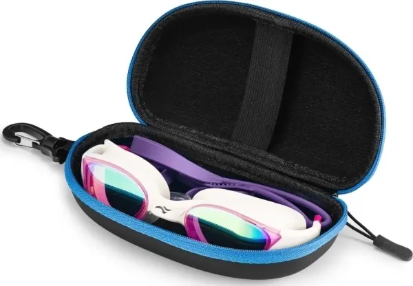 Очки для плавания с чехлом Aqua Speed VORTEX MIRROR+CASE бело-розово-фиолетовые 230-59