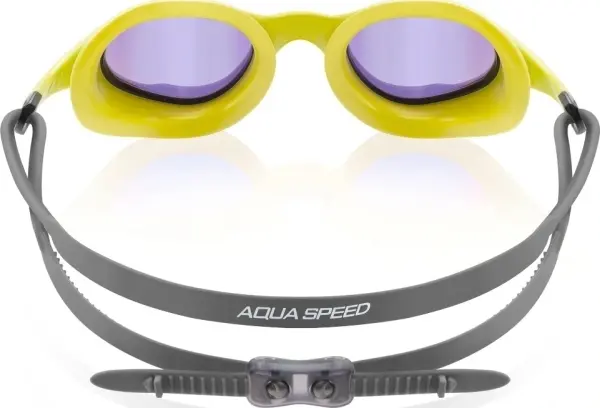 Окуляри для плавання з чохлом Aqua Speed ​​VORTEX MIRROR+CASE жовто-сірі 230-38