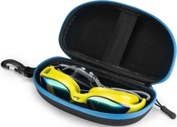 Окуляри для плавання з чохлом Aqua Speed ​​VORTEX MIRROR+CASE жовто-сірі 230-38