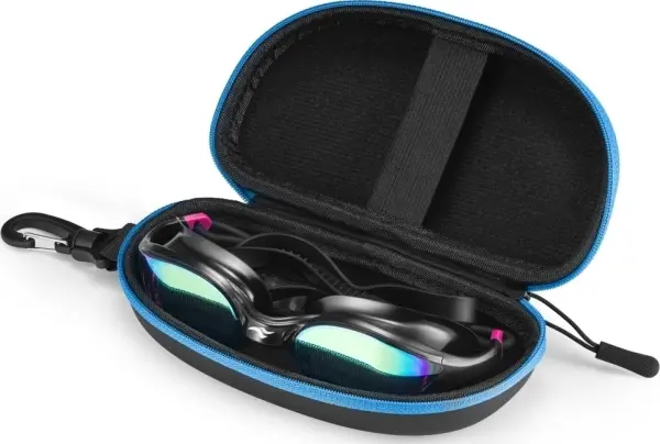 Окуляри для плавання з чохлом Aqua Speed ​​VORTEX MIRROR+CASE чорно-рожеві 230-79