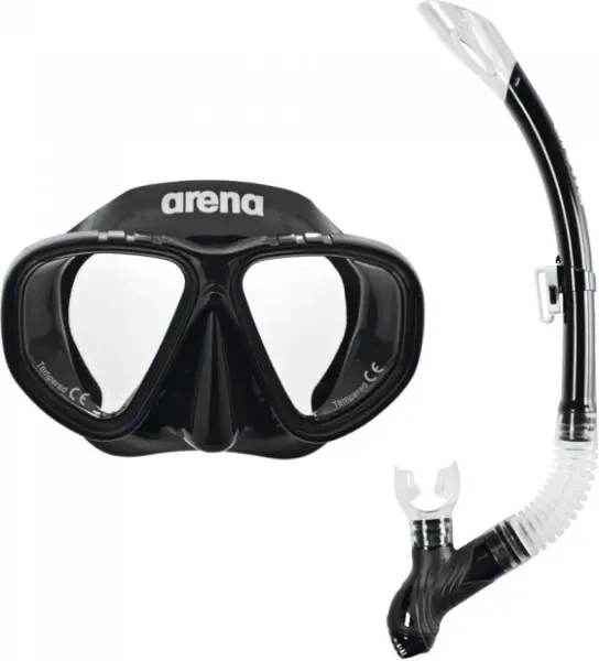 Набір для плавання (маска і трубка) дитячий Arena PREMIUM SNORKELING SET JR чорний 002019-505