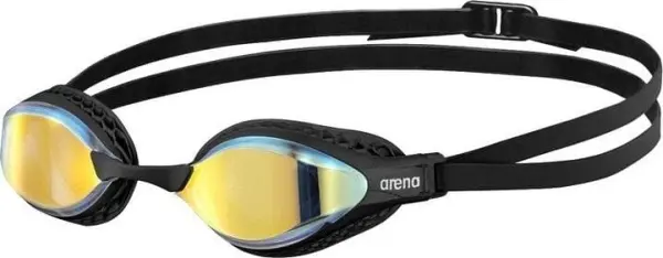 Окуляри для плавання Arena AIR-SPEED MIRROR чорно-жовті 003151-200