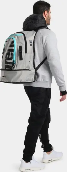 Рюкзак Arena FASTPACK 3.0 40L сіро-чорно-блакитний 005295-104