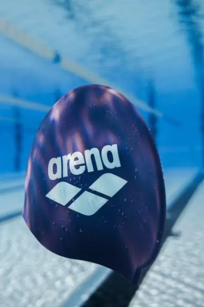 Шапочка для плавания Arena BIG LOGO CAP фиолетово-голубая 009276-202