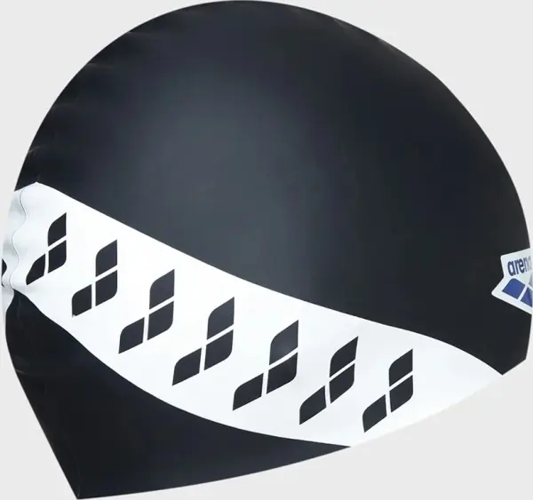 Шапочка для плавання Arena ICONS TEAM STRIPE CAP чорно-біла 001463-111