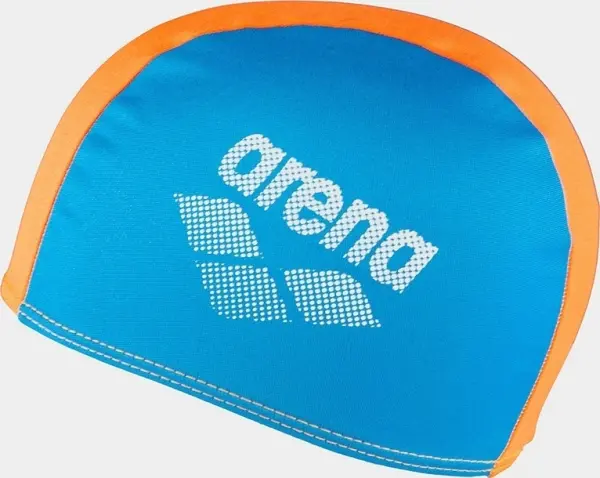 Шапочка для плавання дитяча Arena POLYESTER II JR блакитно-помаранчева 002468-730
