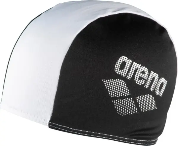 Шапочка для плавання дитяча Arena POLYESTER II JR чорно-біла 002468-510