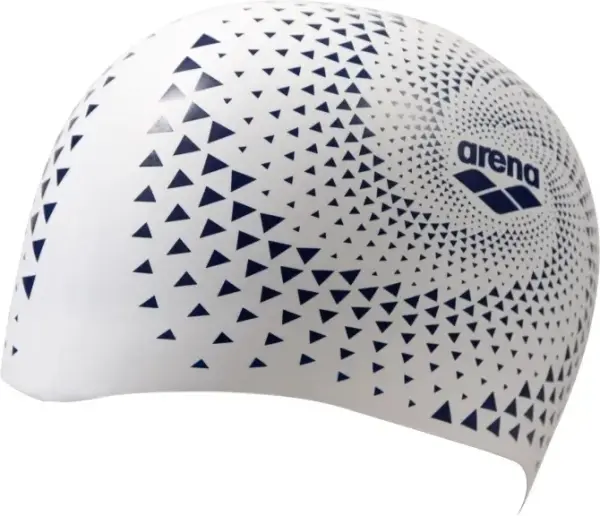 Шапочка для плавания Arena REVERSIBLE CAP двусторонняя бело-темно-сине-серая 003786-103