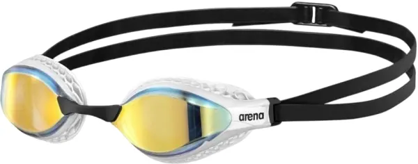 Окуляри для плавання Arena AIR-SPEED MIRROR біло-жовто-чорні 003151-202