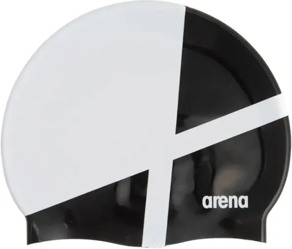 Шапочка для плавання Arena ICONS TEAM STRIPE CAP біло-чорна 001463-120