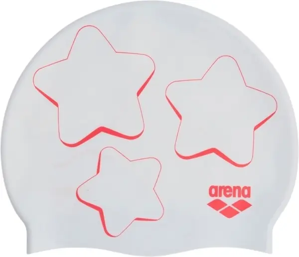Шапочка для плавания детская Arena PRINT JR бело-красная 94171-130
