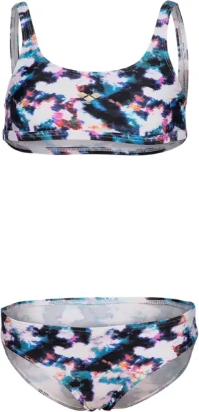 Купальник раздельный детский Arena TIE AND DYE BIKINI TOP бело-сине-розовый 006206-500