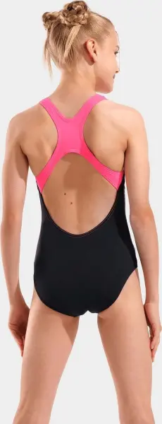Купальник слитный детский Arena DOTS SWIMSUIT SWIM PRO BACK черно-розово-желтый 010745-559