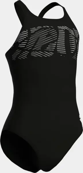 Купальник злитий дитячий Arena GRAPHIC SWIMSUIT V BACK чорно-білий 006680-501
