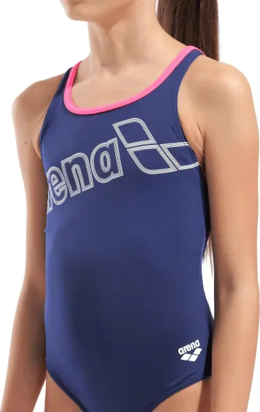Купальник злитий дитячий Arena LOGO SWIMSUIT SWIM PRO темно-синьо-рожевий 010287-590