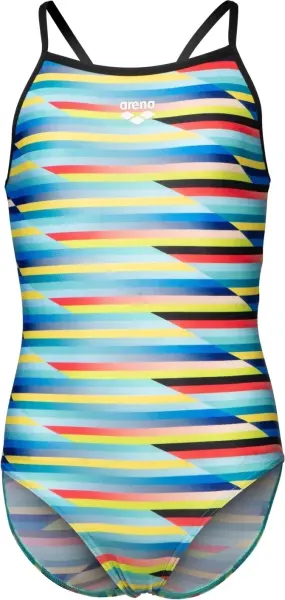 Купальник слитный детский Arena RACING STRIPE SWIMSUIT LIGHTDR разноцветный 009006-550