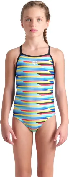 Купальник слитный детский Arena RACING STRIPE SWIMSUIT LIGHTDR разноцветный 009006-550