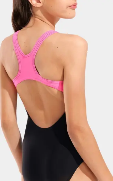 Купальник злитий дитячий Arena SUNRISE SWIMSUIT SWIM PRO BACK чорно-рожево-бірюзовий 010762-590