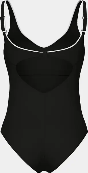 Купальник жіночий Arena CLIP BACK SWIMSUIT SOLID B чорно-білий 010651-510