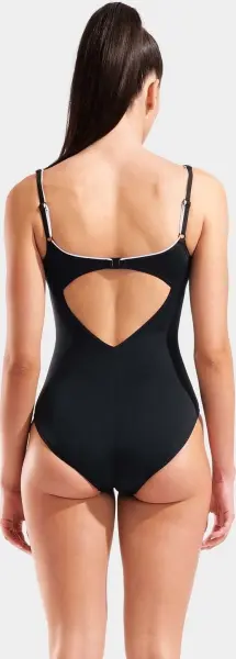 Купальник жіночий Arena CLIP BACK SWIMSUIT SOLID B чорно-білий 010651-510