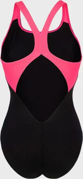 Купальник слитный женский Arena DREAMHLINE SWIMSUIT V BACK черно-розово-голубой 008328-500