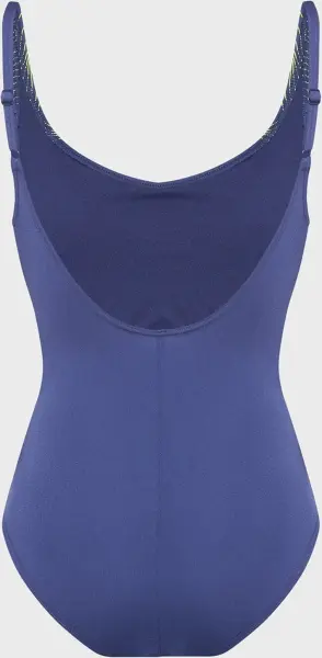 Купальник слитный женский Arena RIPPLES SWIMSUIT U BACK B темно-сине-желто-белый 009500-780