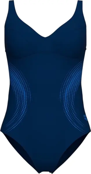 Купальник слитный женский Arena SHIMMERING SWIMSUIT U BACK темно-сине-синий 010810-708