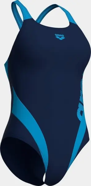 Купальник злитий жіночий Arena STRIPEFLO SWIMSUIT SWIM PRO BA темно-синьо-блакитний 011175-780