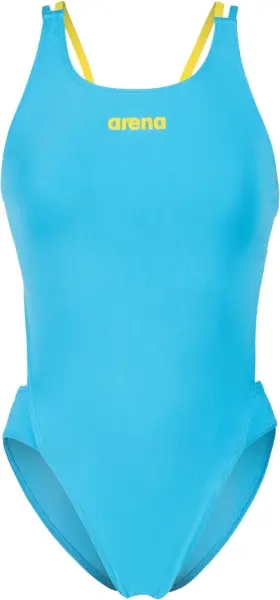 Купальник злитий жіночий Arena SWIMSUIT TECH MULTI SOLID блакитно-жовтий 008054-820
