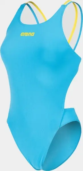 Купальник злитий жіночий Arena SWIMSUIT TECH MULTI SOLID блакитно-жовтий 008054-820