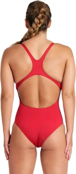 Купальник слитный женский Arena TEAM SWIMSUIT SWIM PRO SOLID красно-белый 004760-450